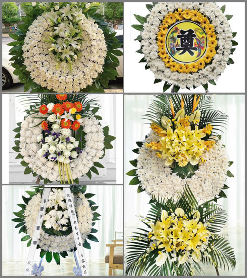 山东青岛黄岛区泊里镇董-村花圈速递